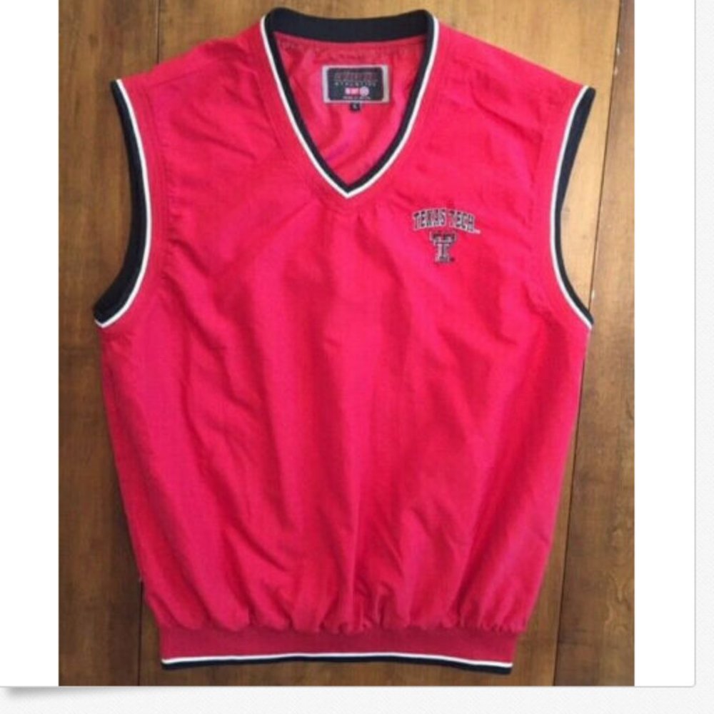 Mens TEXAS TECH RED RAIDERS SLEEVELESS PULLOVER